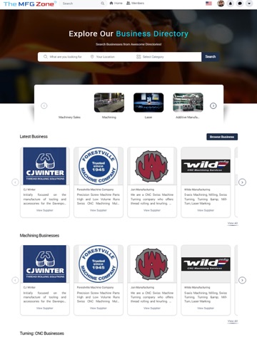 The Mfg Zone iPad screenshot