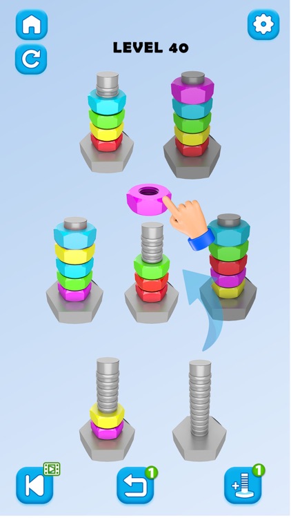 Screw Nut Bolts Sorting Games
