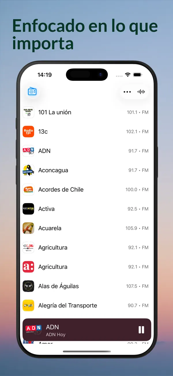 Screenshot #1 pour Radios Chile - AM y FM