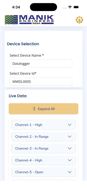 Manik IOT based Datalogger screenshot 1