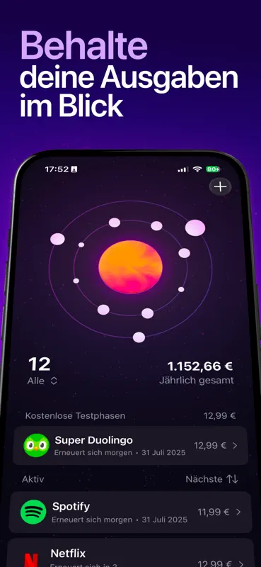 Abonnements Verwalten: Orbit screenshot 2 of 6