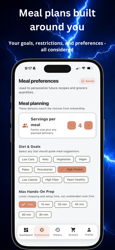 Lightning Fast Meal Planner screenshot 2 of 7