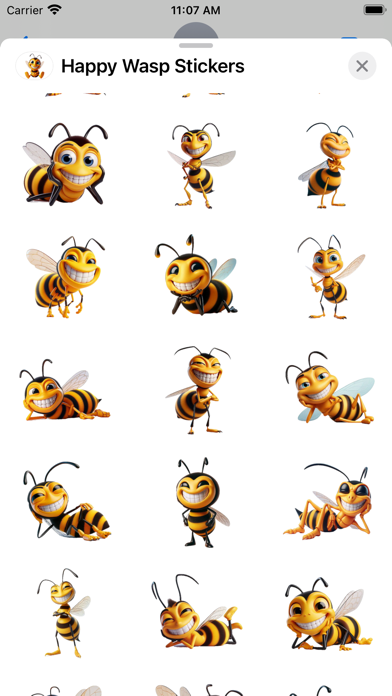 Screenshot #2 pour Happy Wasp Stickers