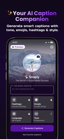 Snaply: Captions for Instagram screenshot