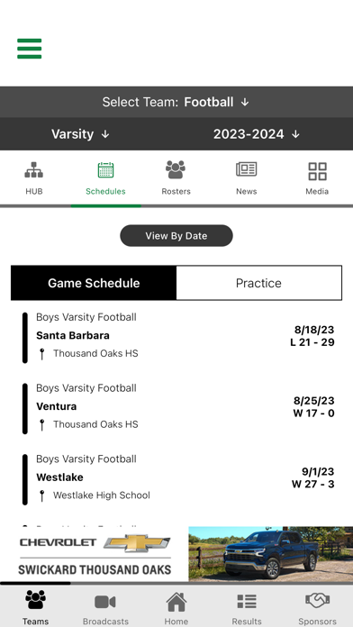 Thousand Oaks Lancer Athletics Screenshot
