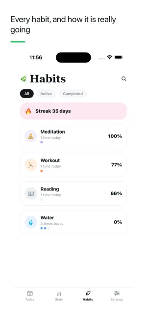 Habits: Streak & Goals screenshot 1