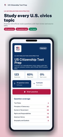 US Citizenship Test Training Screenshot 2 of 5