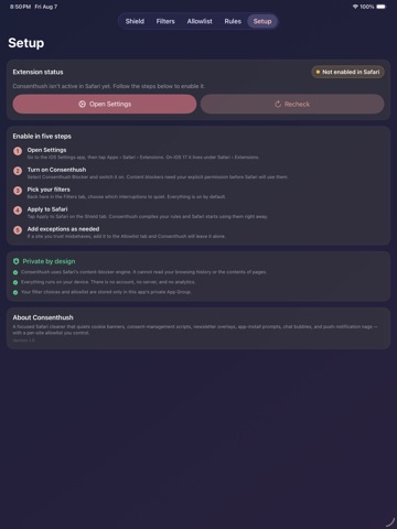 Consenthush: Content Blocker screenshot 8