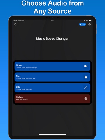 Music Speed Changer・Audio iPad screenshot
