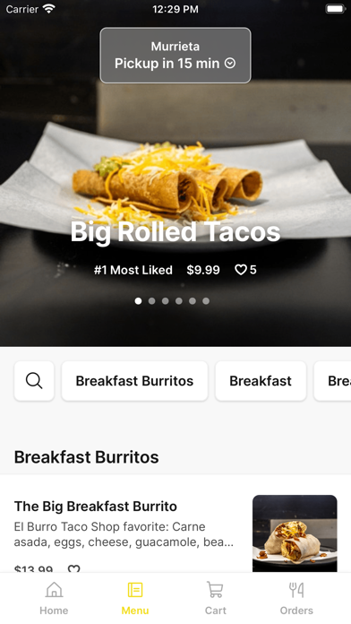 Screenshot 2 of El Burrito Taco Shop App