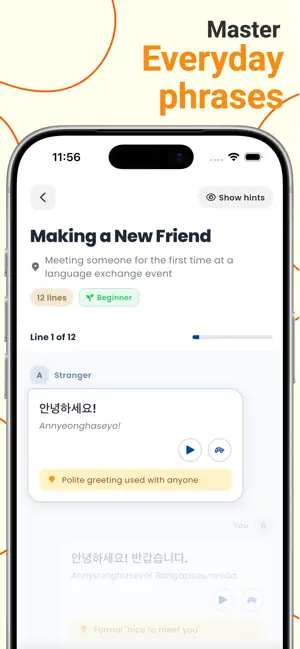 Pretalk - Language Learning screenshot 3