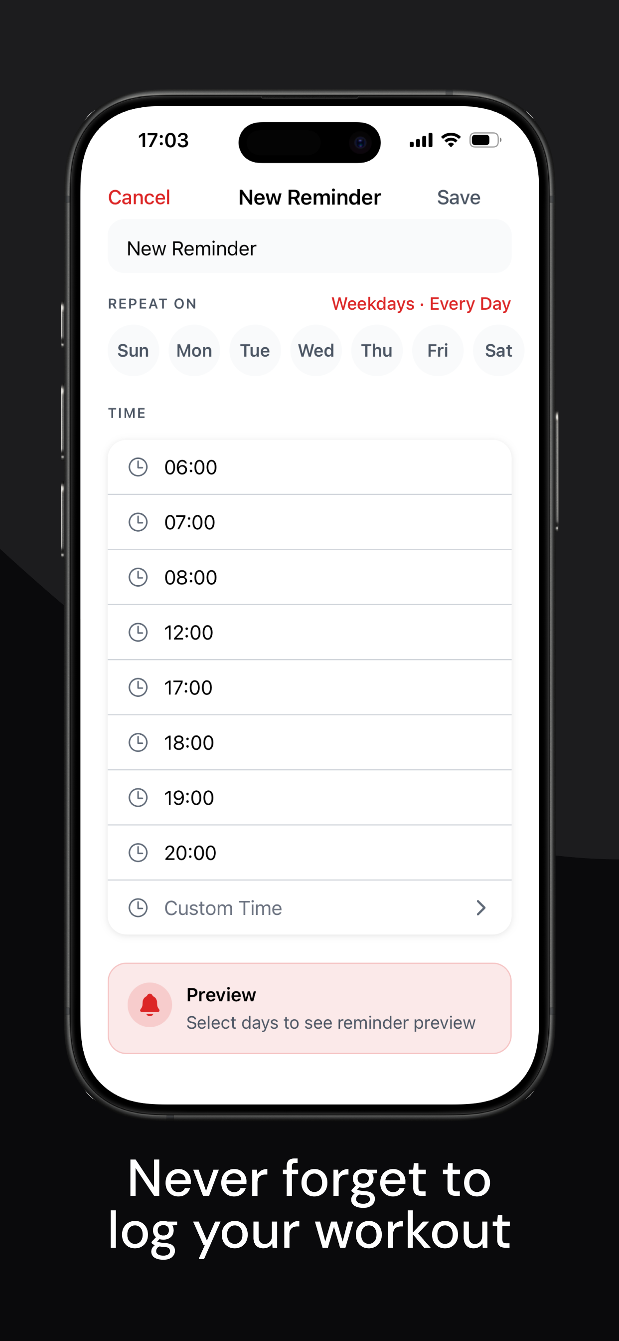 TopSet Workout Tracker