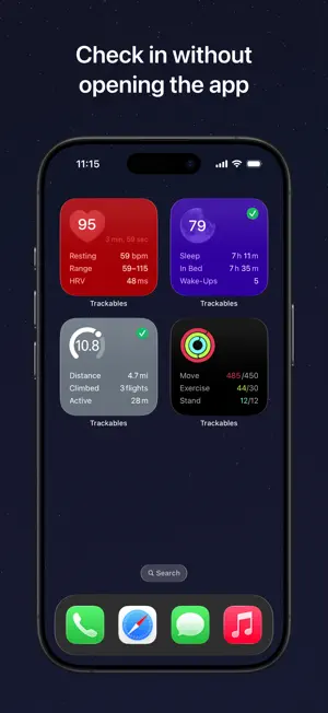 Trackables: Health Dashboard screenshot 2