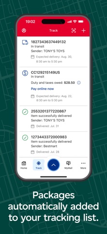 Canada Post App Store preview screenshot 3