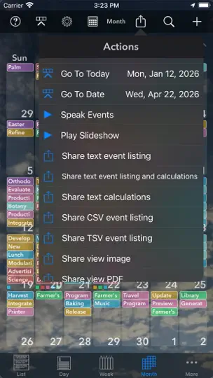 Скриншот Perspectiva: Calendars, Charts на iPhone 8