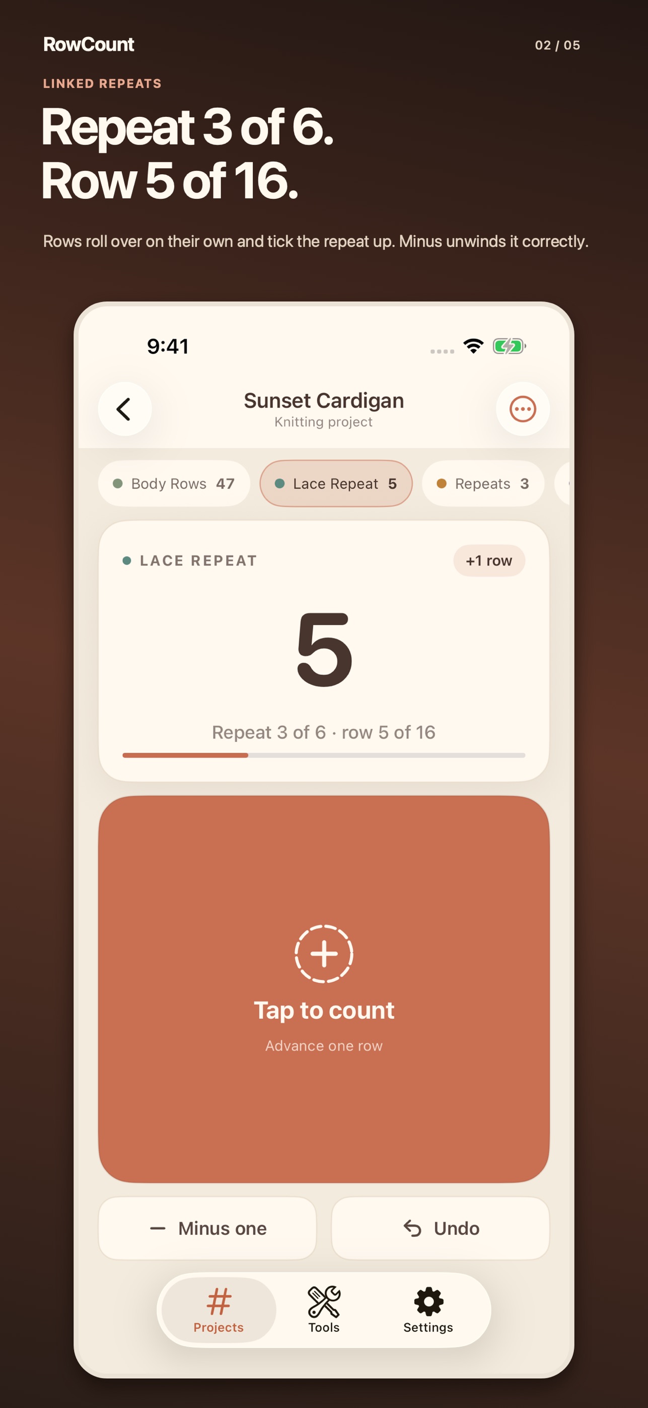 Screenshot 2 of RowCount - Knitting Counter