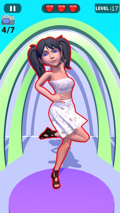 Perfect Pose Maker Puzzle Game Screenshot