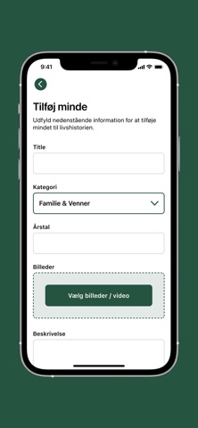 Livshistorie App screenshot