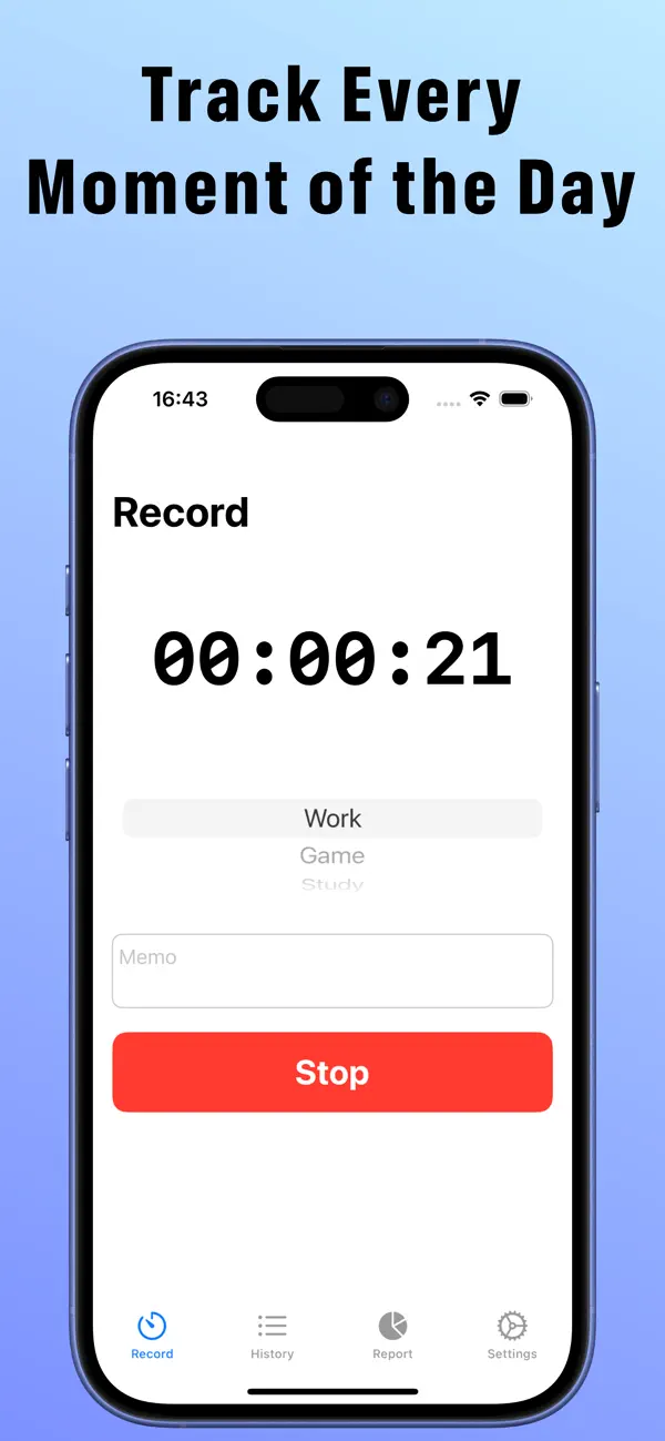Screenshot #1 pour TimeLog - Track your time