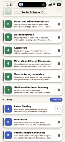 CBSE Social Science iPhone screenshot