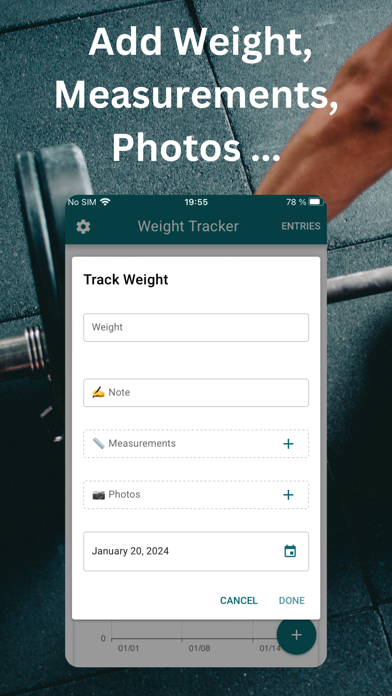 Weight Tracker, Weigh in Screenshot