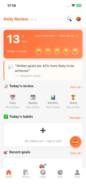 Daily Review - Habit & Goals screenshot 1
