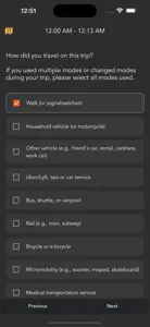 rMove: Travel Survey screenshot #3 for iPhone