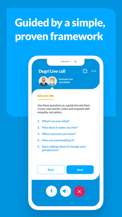 Dugri: Peer Support Network Screenshot