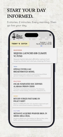 The Daily Catch - News Reader screenshot