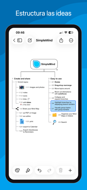 SimpleMind - Mapas mentales Screenshot