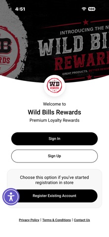 Wild Bills Rewards iPhone screenshot