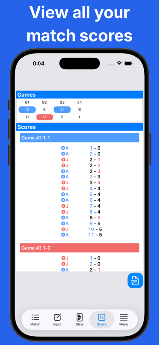 Table Tennis Score DataTT Screenshot 2 of 3