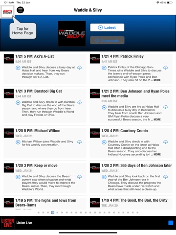 ESPN Chicago iPad screenshot