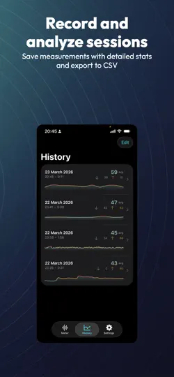 Sono Decibel Noise Meter iPhone Ekran Görüntüsü 3