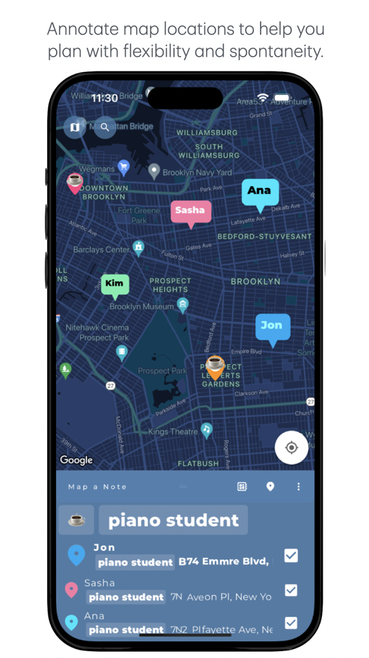 #2. Map a Note (iOS) 由: Gray Whale and Blue Heron
