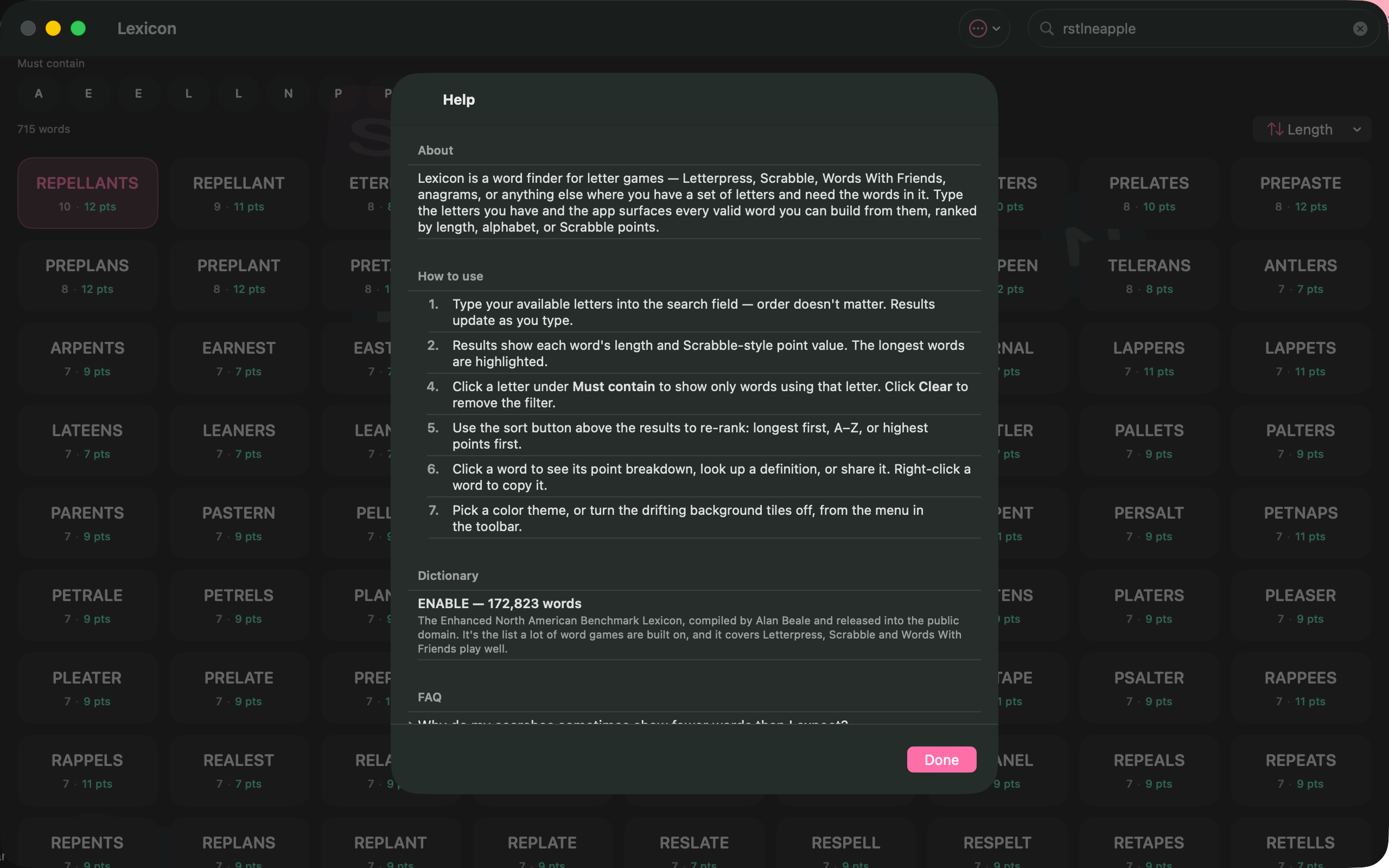 Lexicon - Word Game Helper screenshot 18