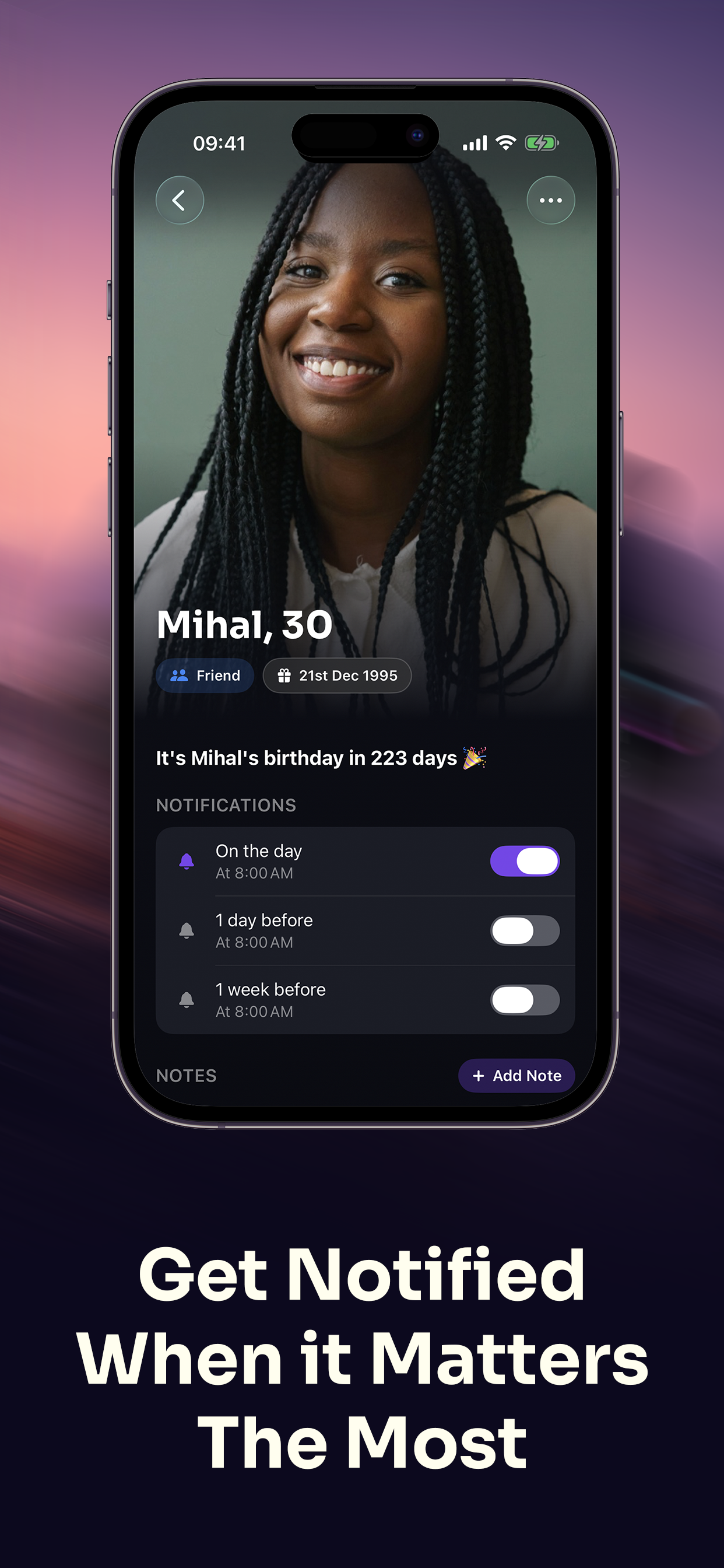 PeopleKeeper Birthday Reminder