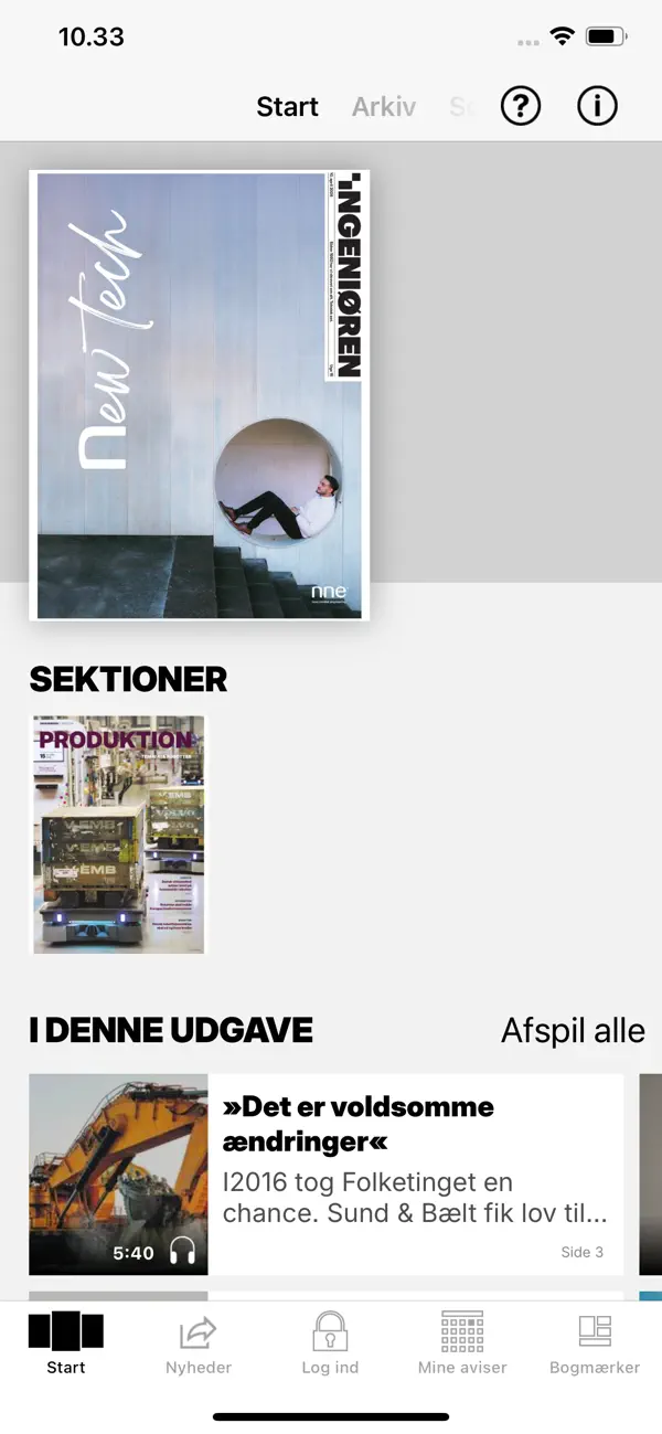Screenshot #1 pour Ingeniøren e-avis