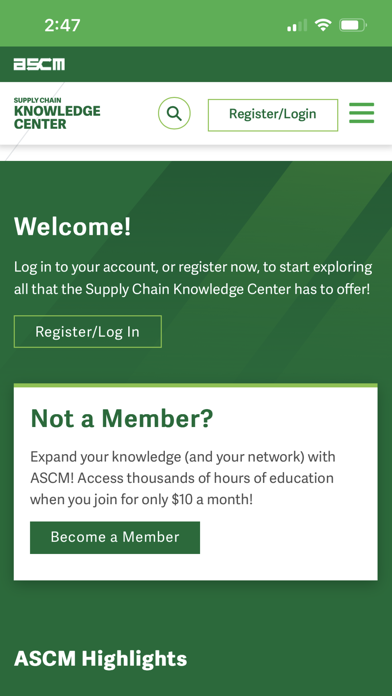 Supply Chain Knowledge Center Screenshot