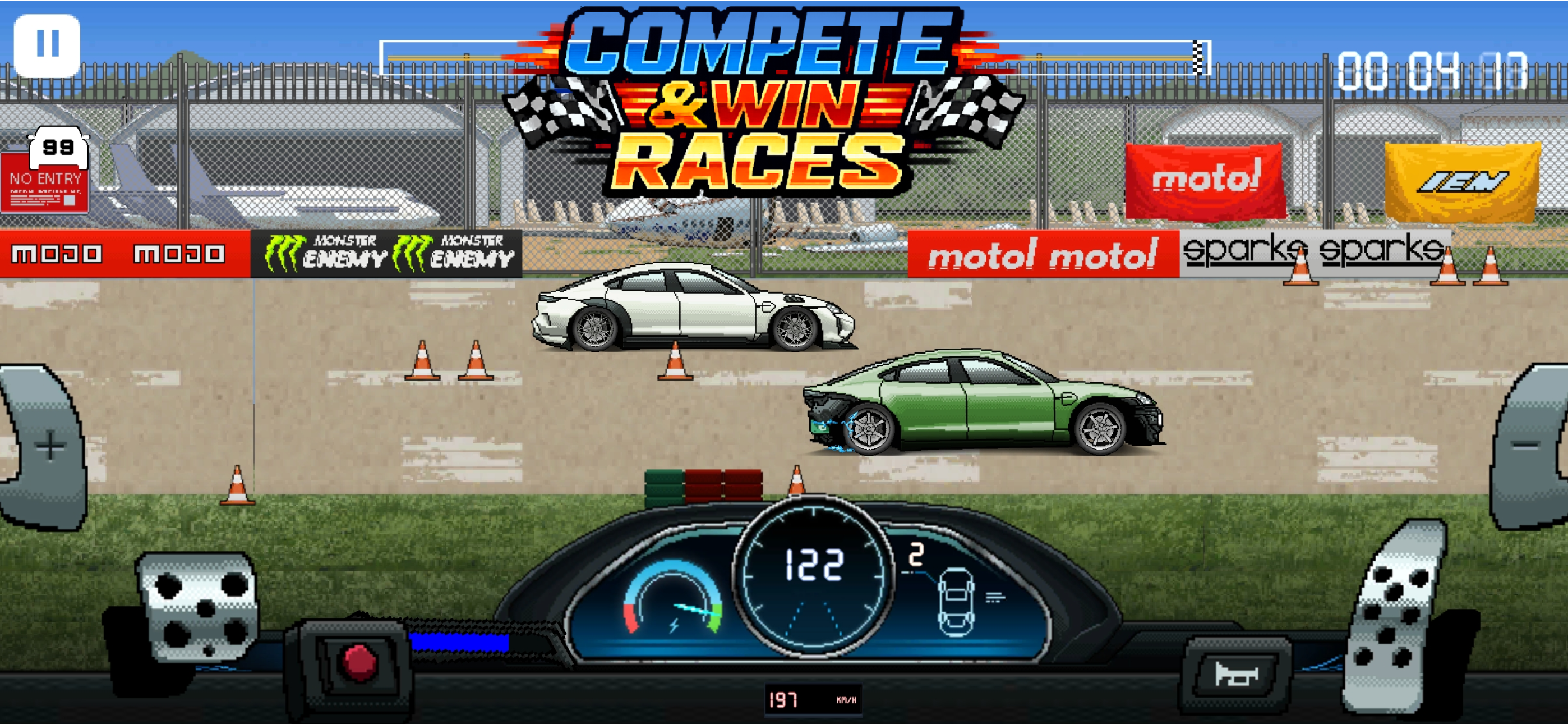 Pixel X Racer: Retro Racing screenshot 2