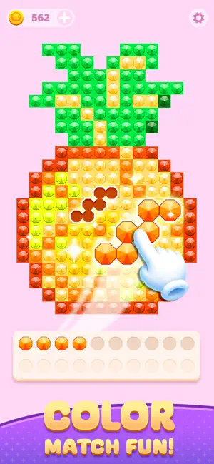 Jewel Coloring Puzzle Art screenshot 1