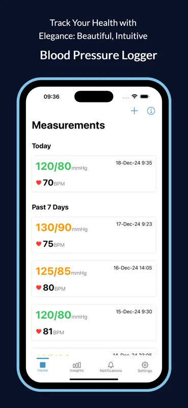 Blood Pressure Logger screenshot 1 of 4