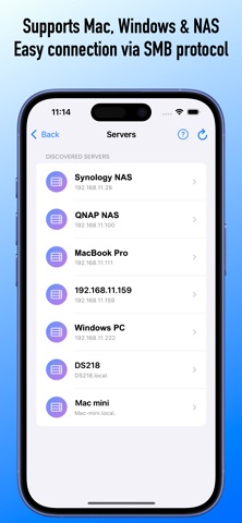 HomeVault: SMB Photo Backup iPhone screenshot