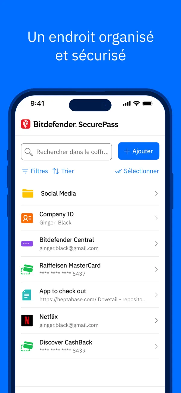 Screenshot #1 pour Bitdefender SecurePass
