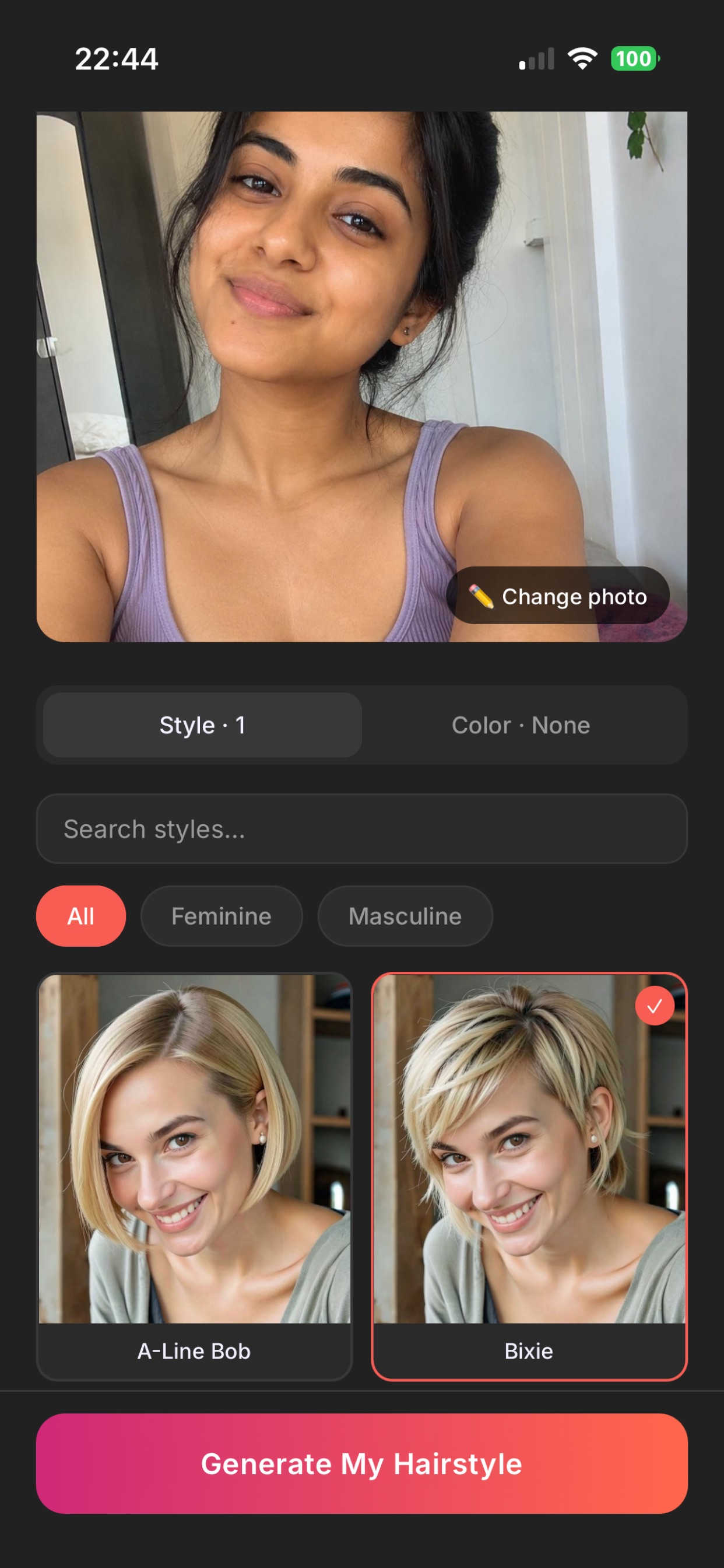 Screenshot 2 of AI Hairstyles