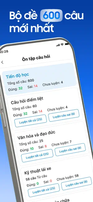 Ôn Thi GPLX 600 câu VOLANG screenshot 3