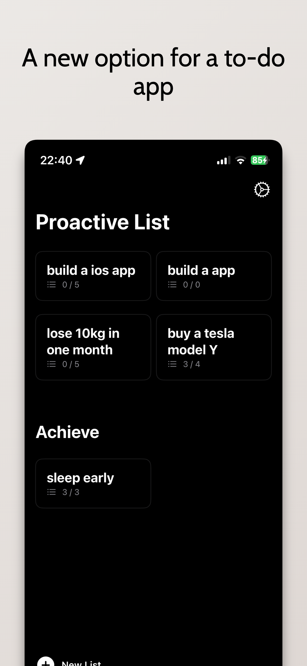 Proactive List