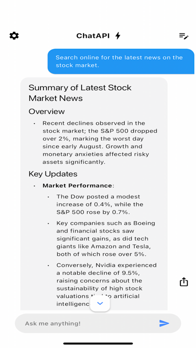 Chat API – AI Wrapper iPhone screenshot 4 - Developer Tools app