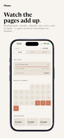 Plume.: Book & Reading Tracker screenshot