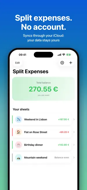 Split Expenses: Share Costs screenshot 1